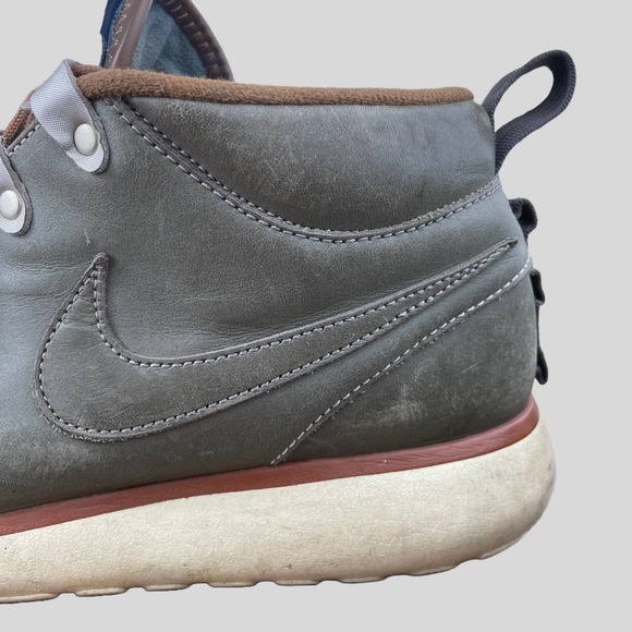 Nike Roshe Sneakerboot Quilted 639 165-002 Mercury Gray Leather Mens 8.5 - Picture 5 of 9